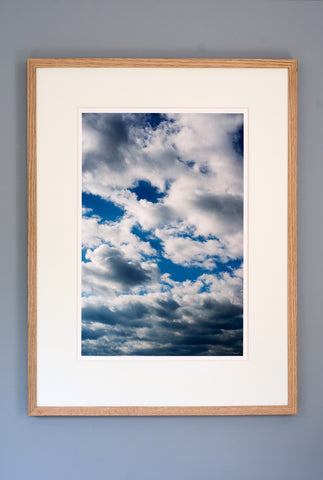 Drifting cumulous clouds.